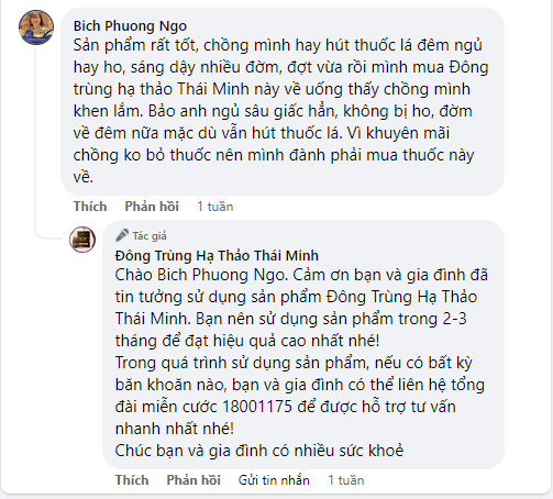 Review phản hồi của người dùng về Đông trùng hạ thảo Thái Minh 4